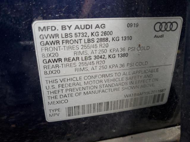 WA1B4AFY9L2011887 2020 AUDI SQ5, photo no. 12