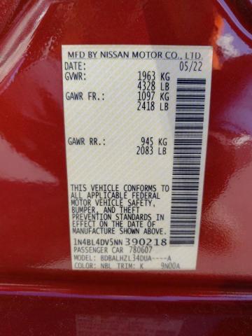 1N4BL4DV5NN390218 Nissan ALTIMA SV