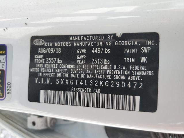 5XXGT4L32KG290472 KIA Optima Lx