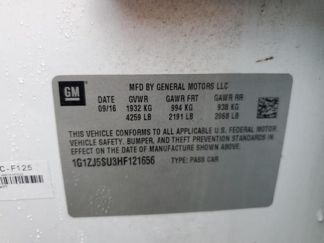 2017 CHEVROLET MALIBU HYB - 1G1ZJ5SU3HF121656