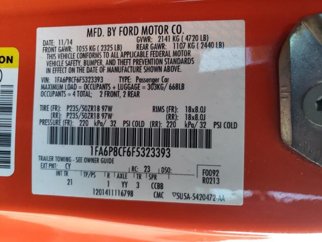 1FA6P8CF6F5323393 Ford MUSTANG GT