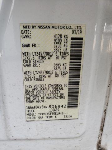 1N6AF0KY3KN806942 Nissan NV 2500 S