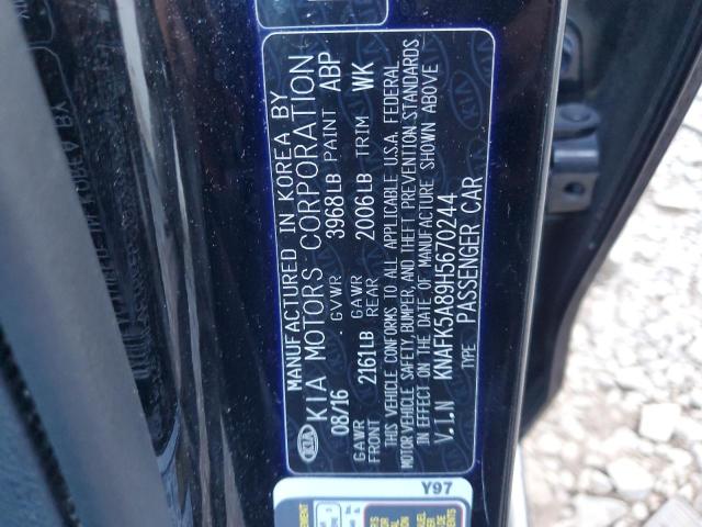 KNAFK5A89H5670244 KIA FORTE LX