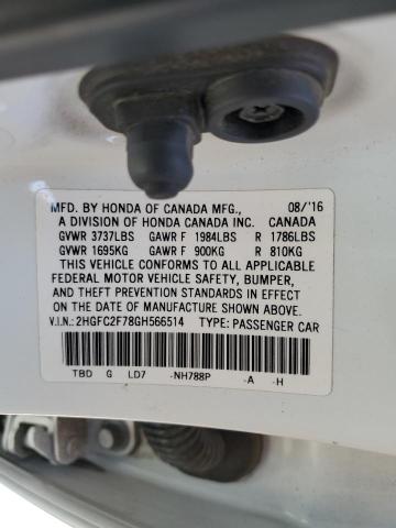 2HGFC2F78GH566514 Honda CIVIC EX