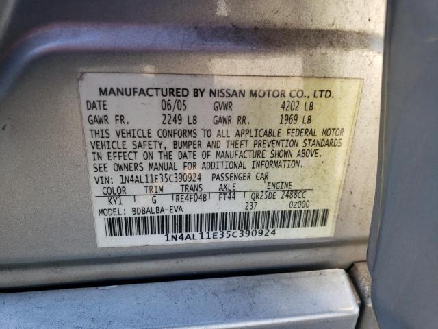 2005 Nissan Altima S VIN: 1N4AL11E35C390924 Lot: 70022153