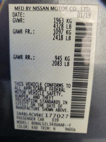 1N4BL4CV6KC177027 Nissan ALTIMA SR