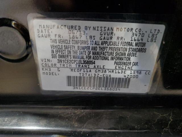 3N1CE2CP2EL358054 Nissan Versa Note S