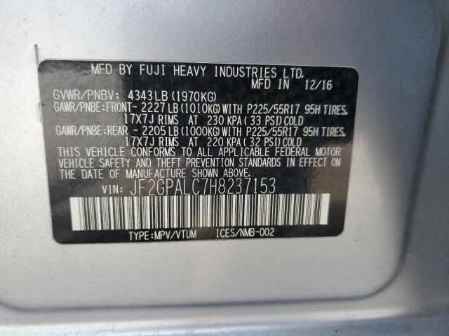 JF2GPALC7H8237153 Subaru Crosstrek Limited
