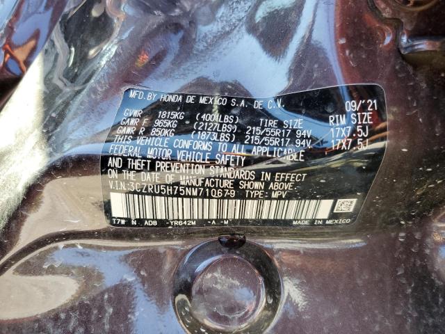 3CZRU5H75NM710679 Honda Hr-v Exl