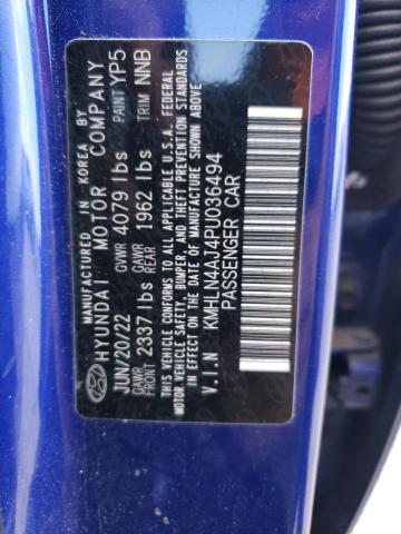 KMHLN4AJ4PU036494 Hyundai Elantra LI 10