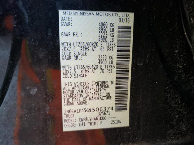 1N6BA1F45GN506374 Nissan Titan Xd Sl