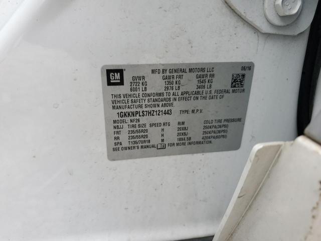 1GKKNPLS7HZ121443 GMC Acadia Denali