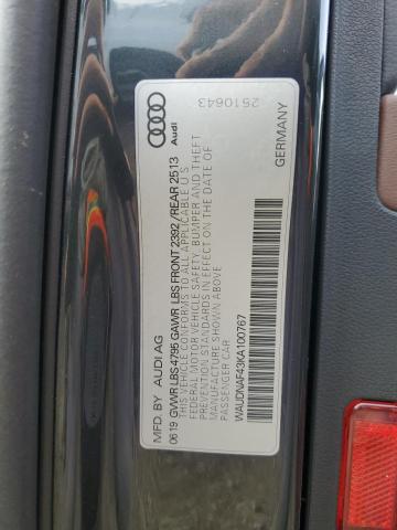 WAUDNAF43KA100767 Audi A4 PREMIUM 12