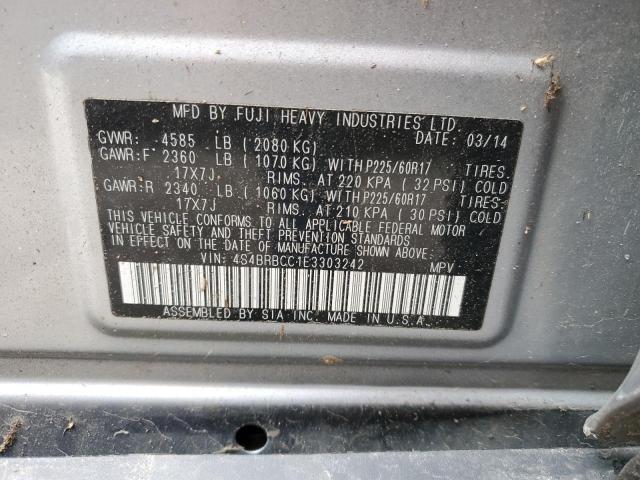 4S4BRBCC1E3303242 Subaru Outback 2.5i Premium