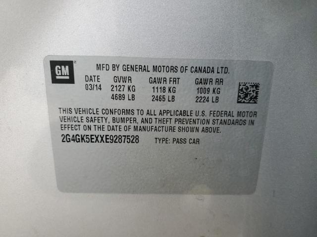 2G4GK5EXXE9287528 Buick Regal