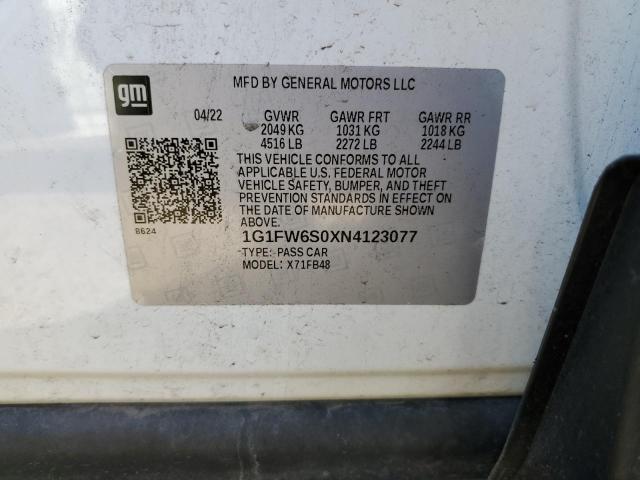 1G1FW6S0XN4123077 Chevrolet Bolt EV 1L 10