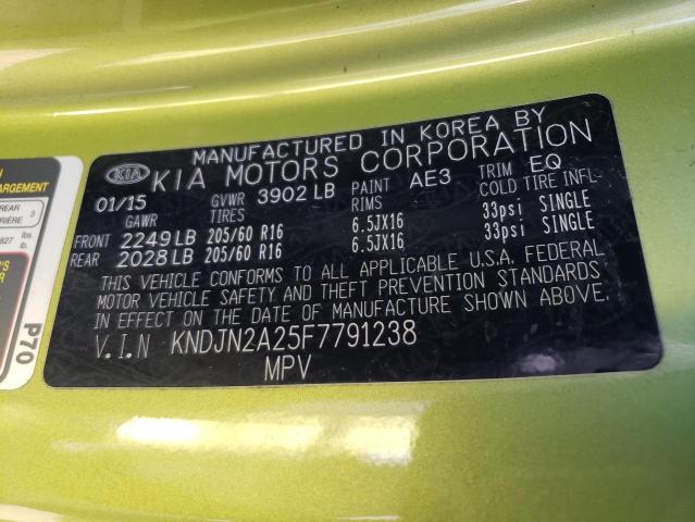 KNDJN2A25F7791238 | 2015 KIA SOUL