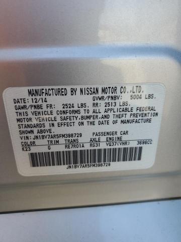 JN1BV7AR5FM398729 Infiniti Q50 BASE
