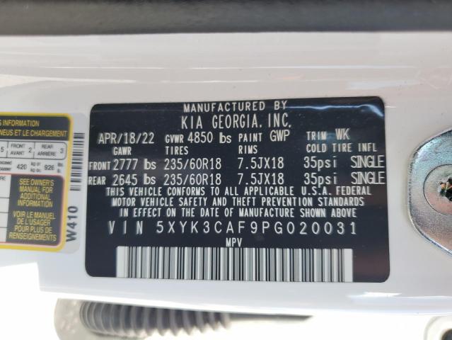 5XYK3CAF9PG020031 KIA Sportage Ex