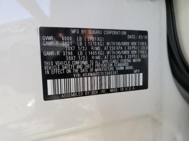 4S4WMARD3K3460387 Subaru Ascent Touring