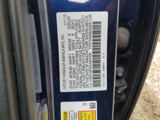 1HGCV2F91KA007036 Honda Accord Touring