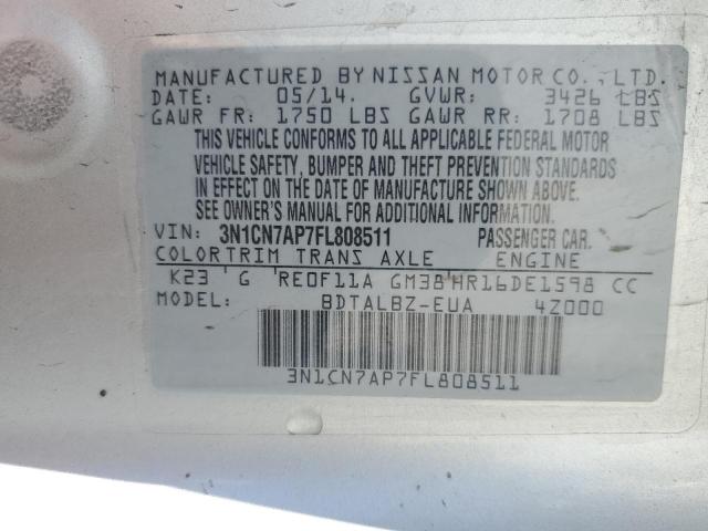 3N1CN7AP7FL808511 Nissan VERSA S