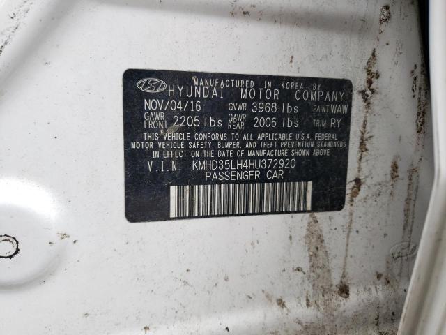 KMHD35LH4HU372920 Hyundai ELANTRA GT