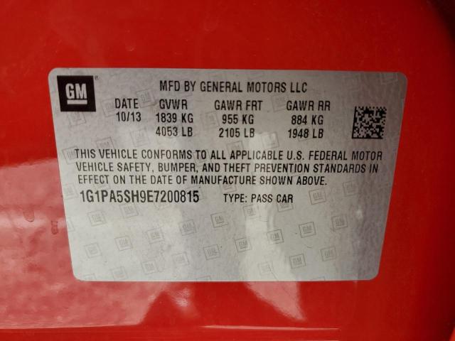 1G1PA5SH9E7200815 Chevrolet CRUZE LS