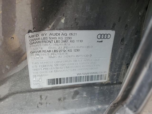 WA18AAF45MA073133 Audi A4 ALLROAD 10