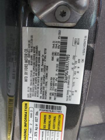 3FA6P0G78JR177993 Ford FUSION S