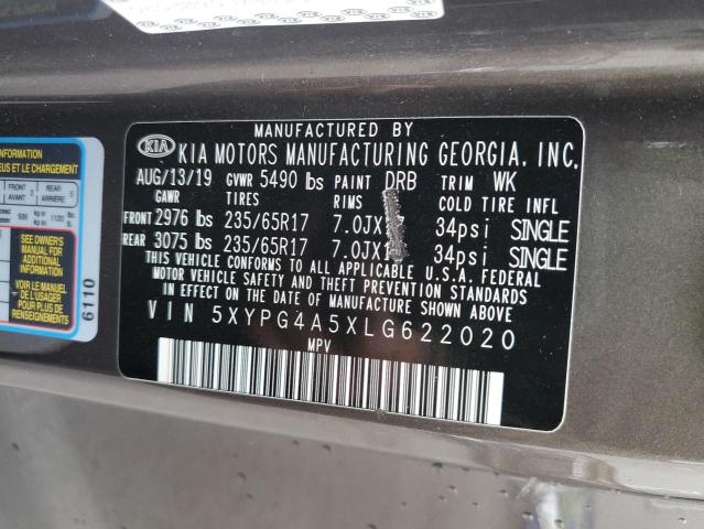 5XYPG4A5XLG622020 KIA SORENTO S