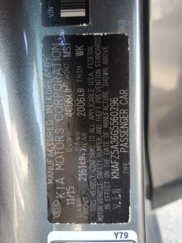 KNAFZ5A36G5560296 KIA FORTE SX