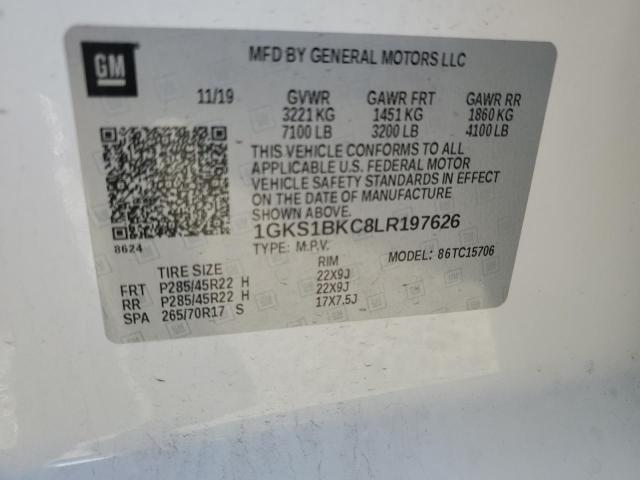 1GKS1BKC8LR197626 GMC YUKON SLT