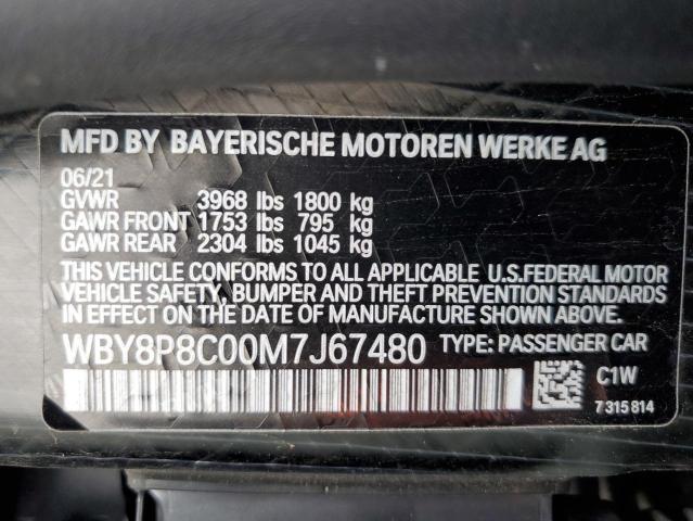 WBY8P8C00M7J67480 | 2021 BMW I3 S REX