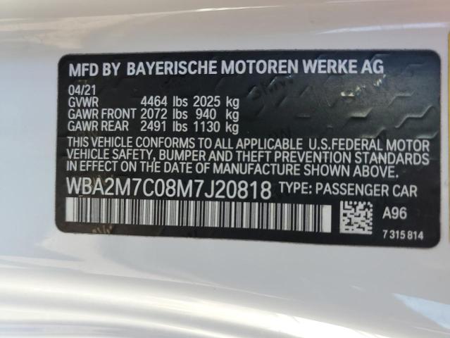 VIN WBA2M7C08M7J20818 2021 BMW 2 Series, 230I no.13