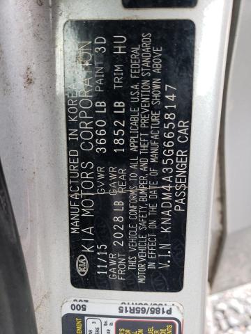 2016 Kia Rio Lx VIN: KNADM4A35G6658147 Lot: 69037573