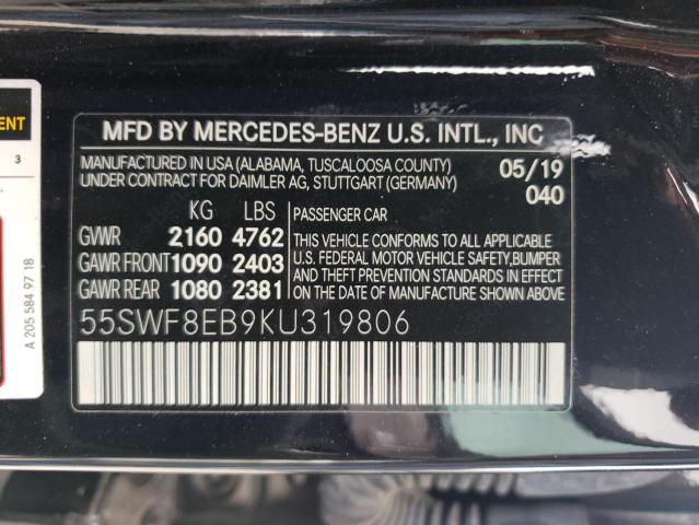 55SWF8EB9KU319806 2019 MERCEDES-BENZ C-CLASS, photo no. 12