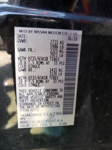 5N1AR2MMXGC666290 Nissan Pathfinder S