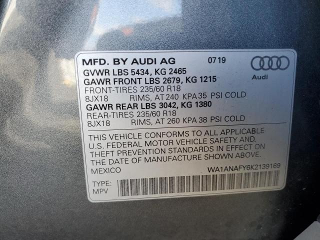 WA1ANAFY6K2139169 2019 AUDI Q5, photo no. 12