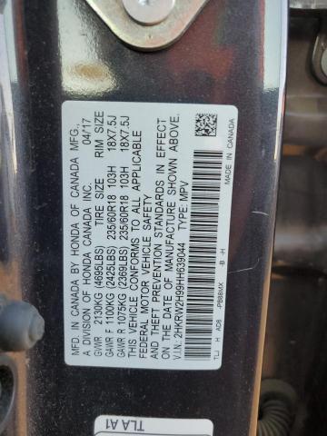 2HKRW2H99HH639044 Honda Cr-v Touring