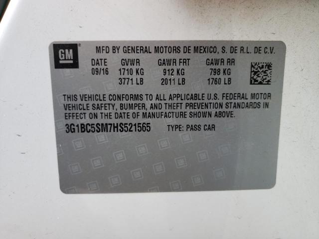 3G1BC5SM7HS521565 Chevrolet CRUZE LS