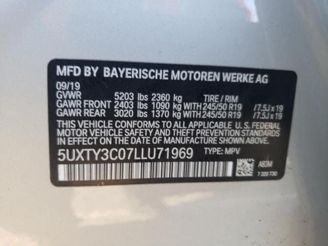 5UXTY3C07LLU71969 2020 BMW X3, photo no. 12