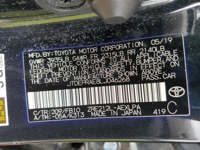 JTDEPRAE8LJ046268 Toyota COROLLA LE