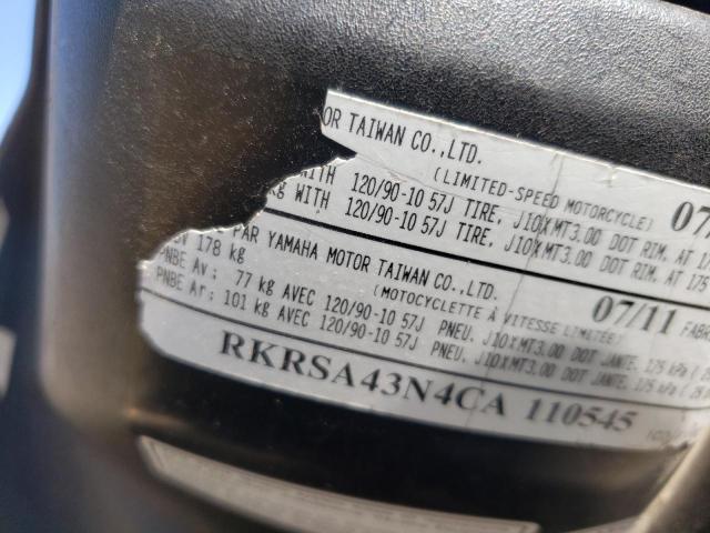 2012 YAMAHA YW50 F RKRSA43N4CA110545