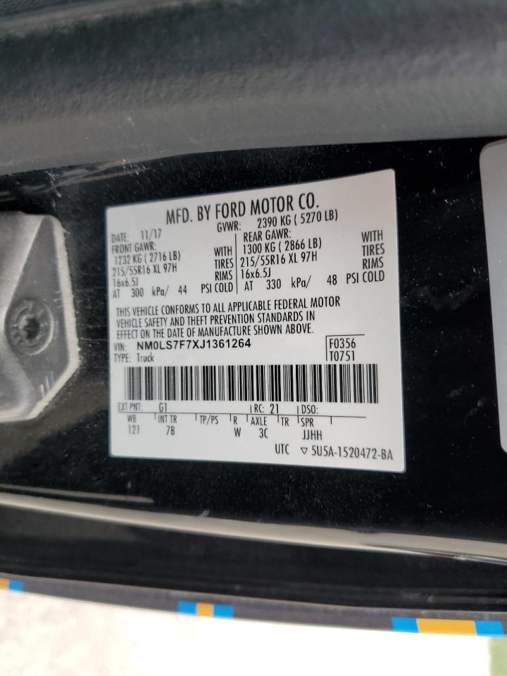 NM0LS7F7XJ1361264 FORD TRANSIT 2018