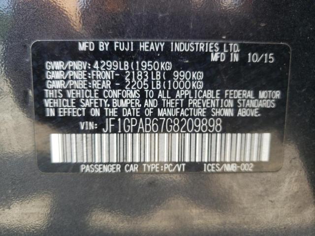 JF1GPAB67G8209898 | 2016 SUBARU IMPREZA PR