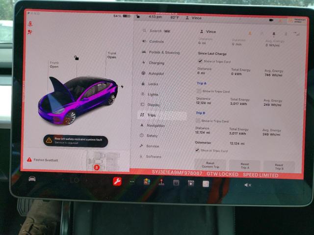 2021 TESLA MODEL 3 - 5YJ3E1EA9MF978087