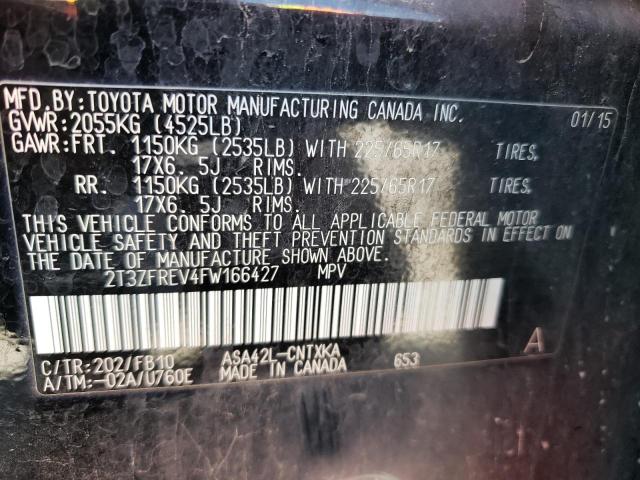 2T3ZFREV4FW166427 Toyota RAV4 LE
