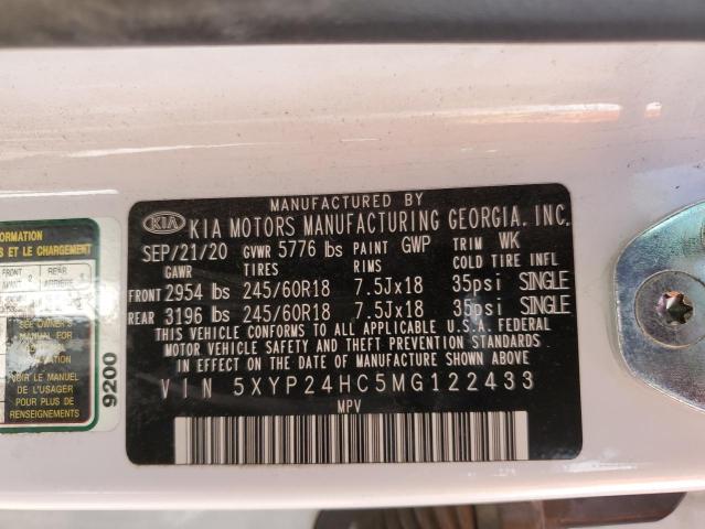 5XYP24HC5MG122433 KIA Telluride Lx