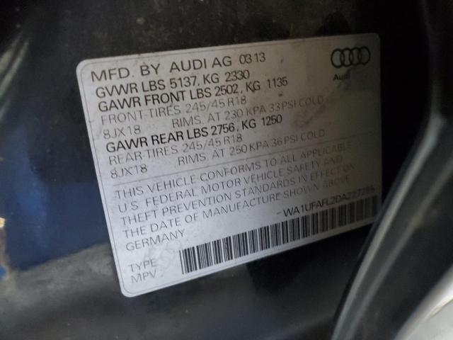 WA1UFAFL2DA227255 2013 AUDI A4, photo no. 12